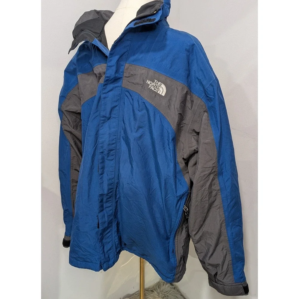 The‎ North Face Mens Blue Gray Full Zip Hooded Jacket Size XL